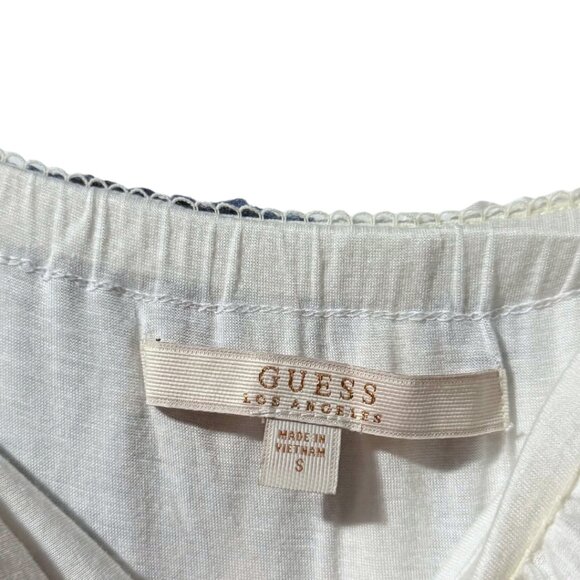 Guess Strapless Maxi Dress – Blue & White Marbled – Size Small - Picture 7 of 7